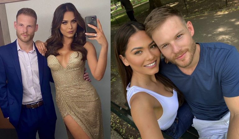 Andrea Meza y su novio Estadounidense