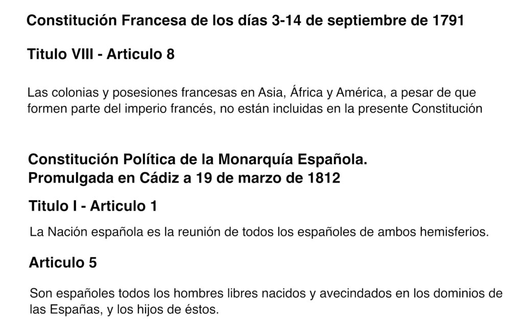 Texto comparativo de la constitucion francesa y española de los siglos XVIII-XIX