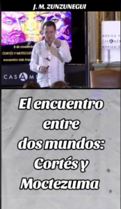 encuentro entre Moctezuma y Hernán Cortés